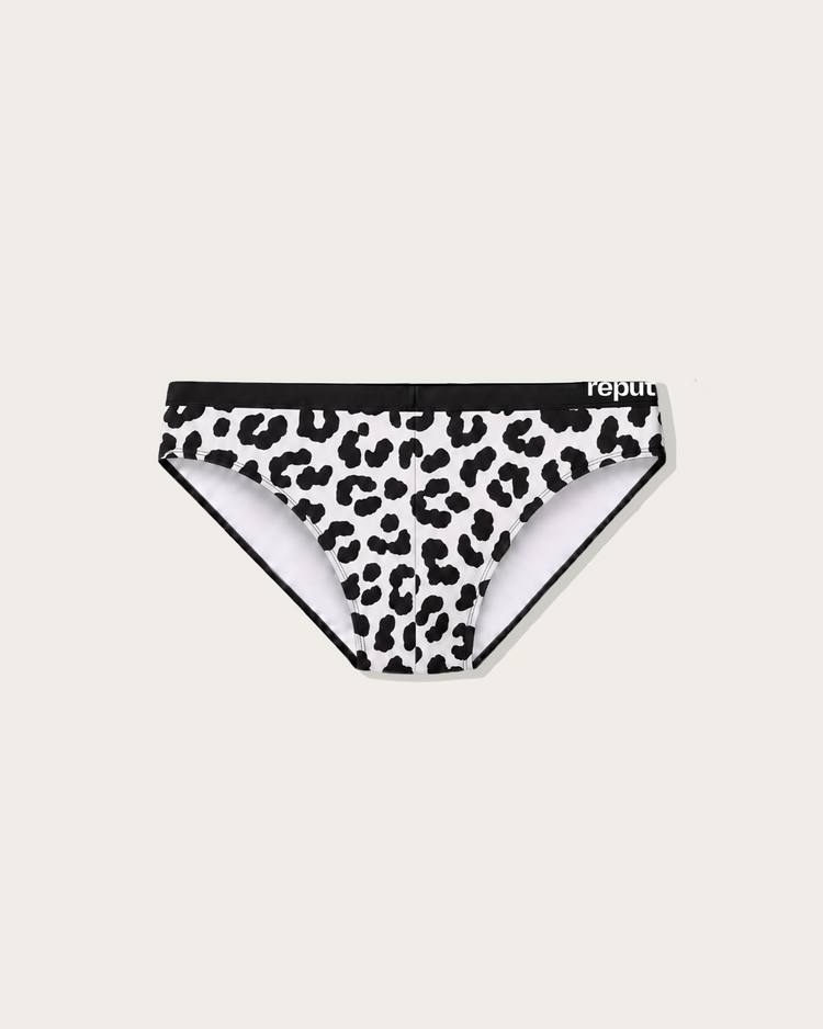 Reputation Signature Swim Brief 02 Leopard, second colorway flat lay